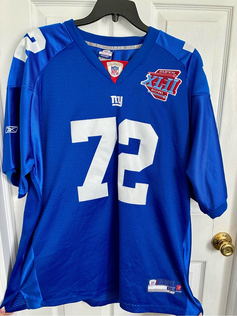 New York Giants Superbowl XLII #72 Blue NFL Jersey